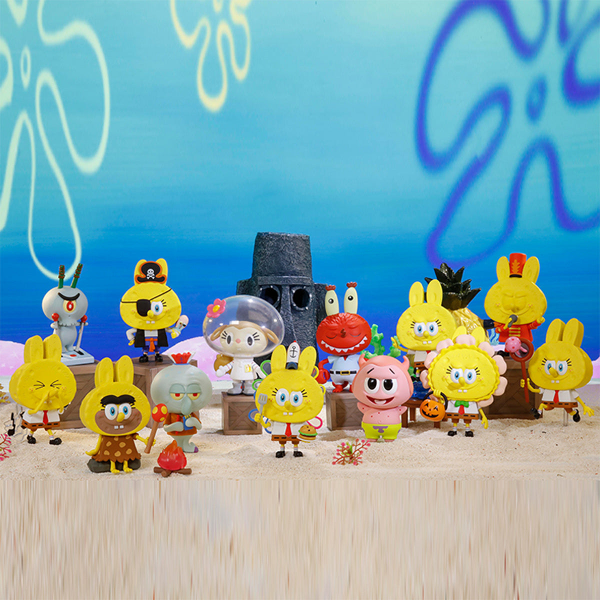 Figurine Labubu × SpongeBob – Sandy x Pato